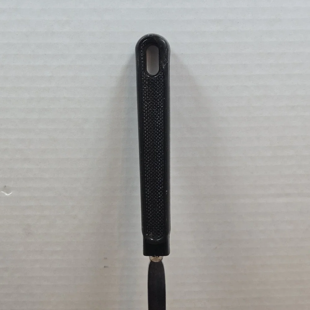 Vintage EKCO USA Stainless Steel 2 Prong Meat Serving Carving Fork Black Handle